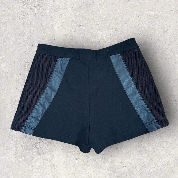 Dance and Marvel black leather and mesh mini skort. - Picture 2 of 2